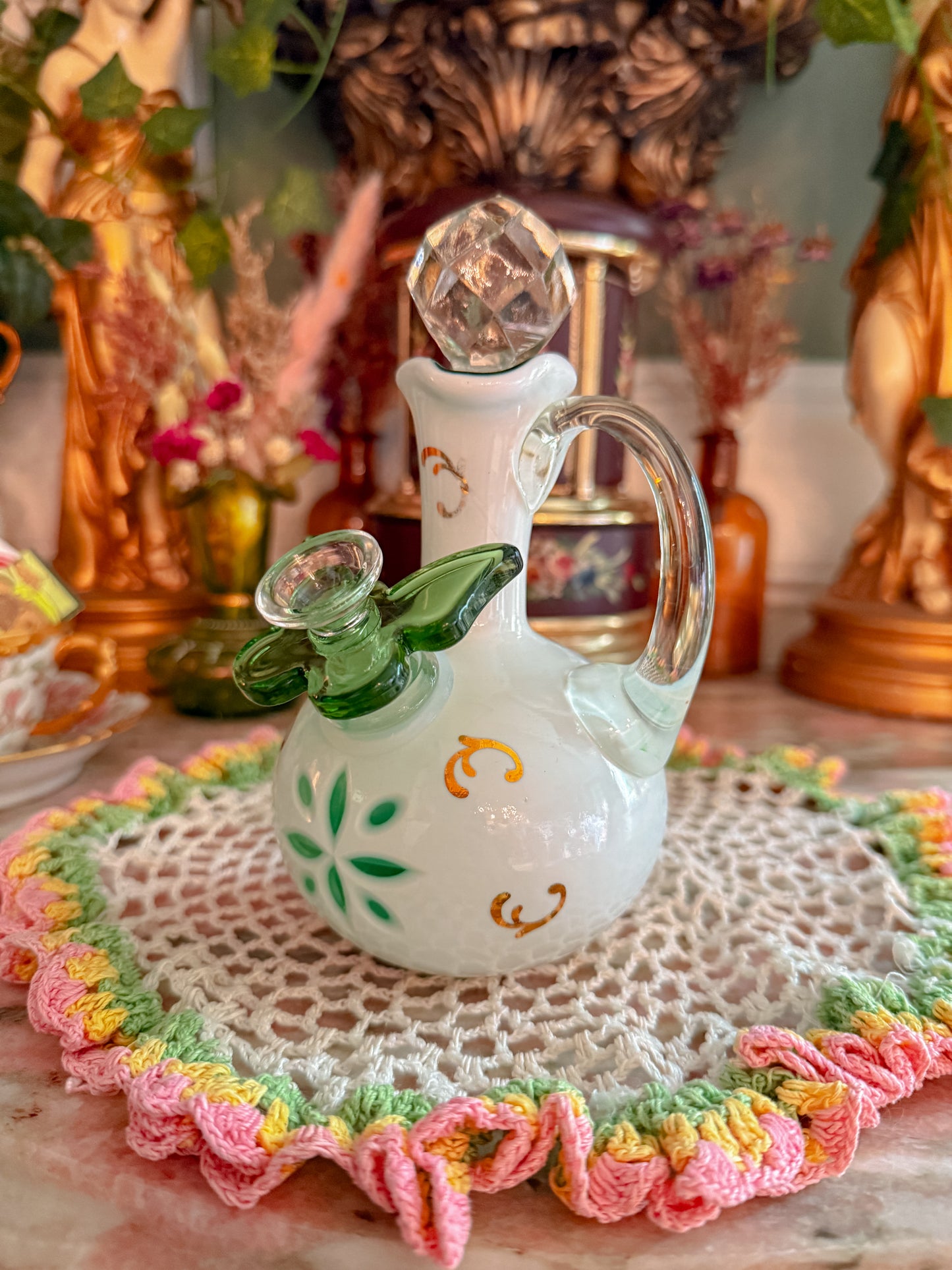Bohemian cased cut glass✨