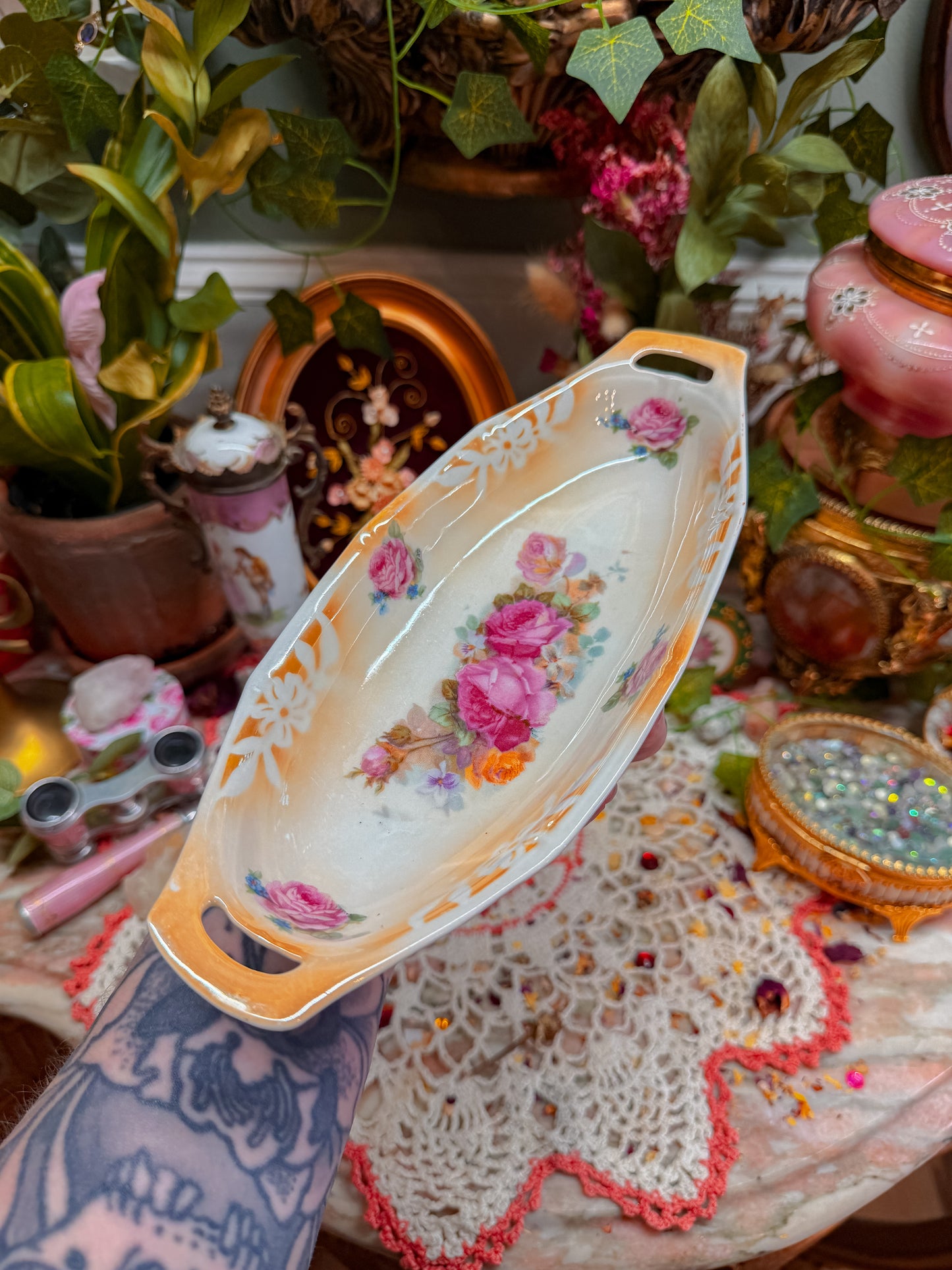 German lusterware dish/tray/ashtray✨