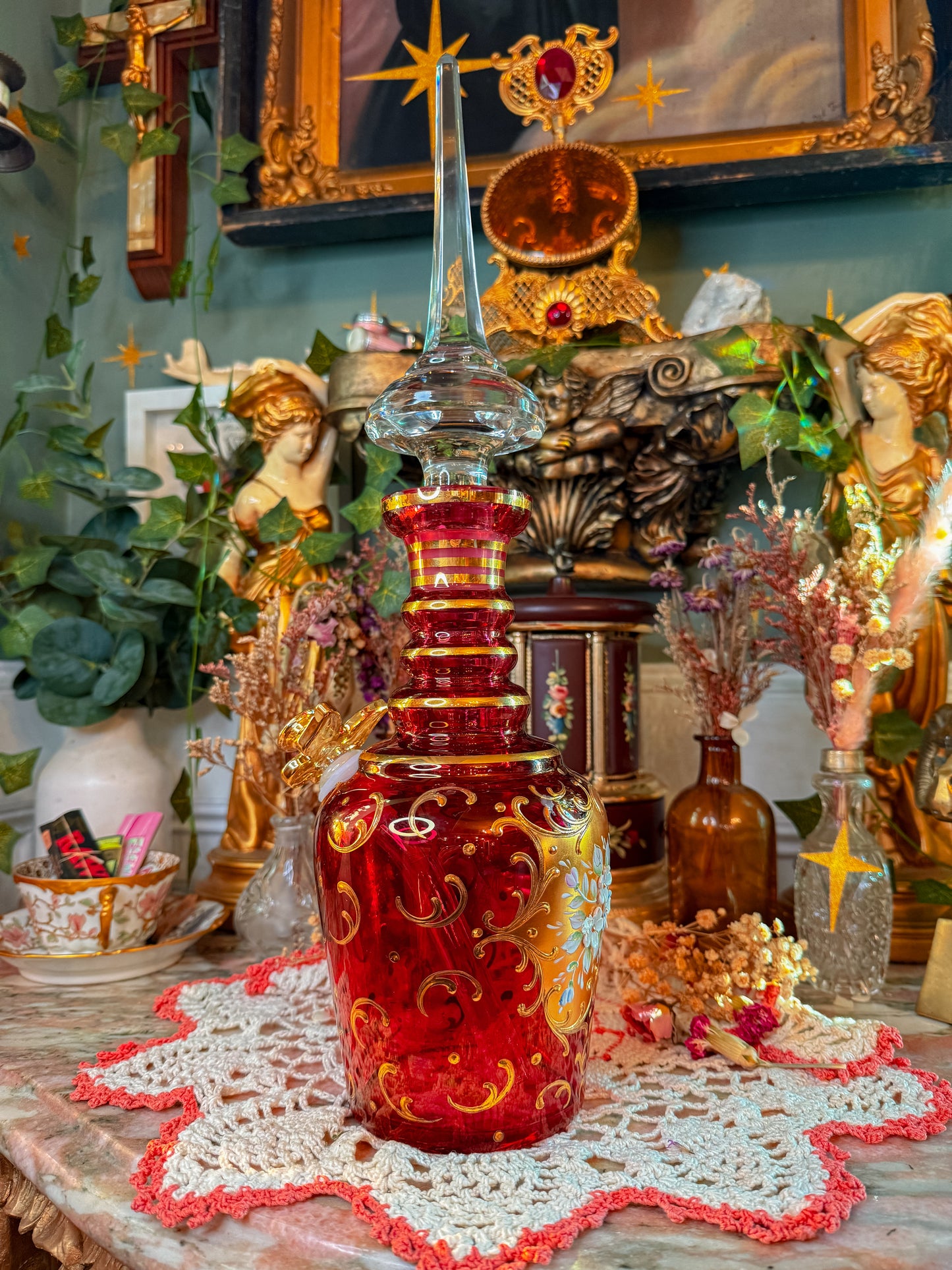 Royal Bohemian red glass✨