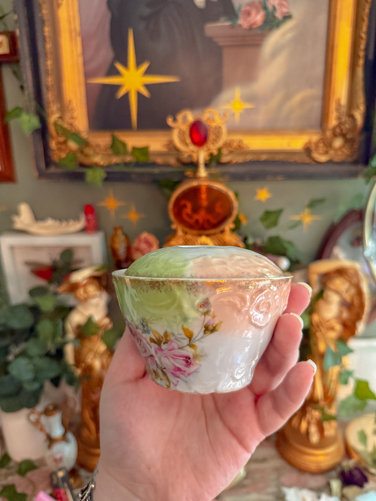 Bavarian lidded ashtray