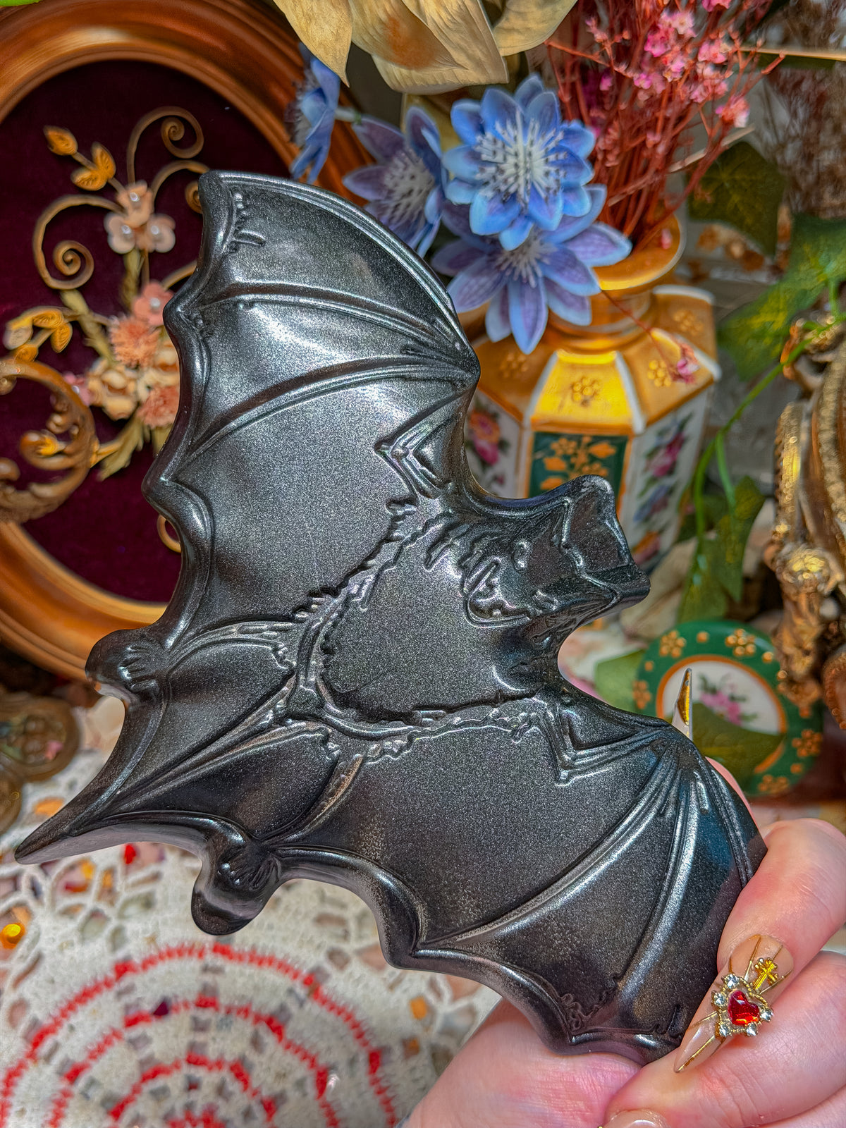 Glass bat ashtray🕷️