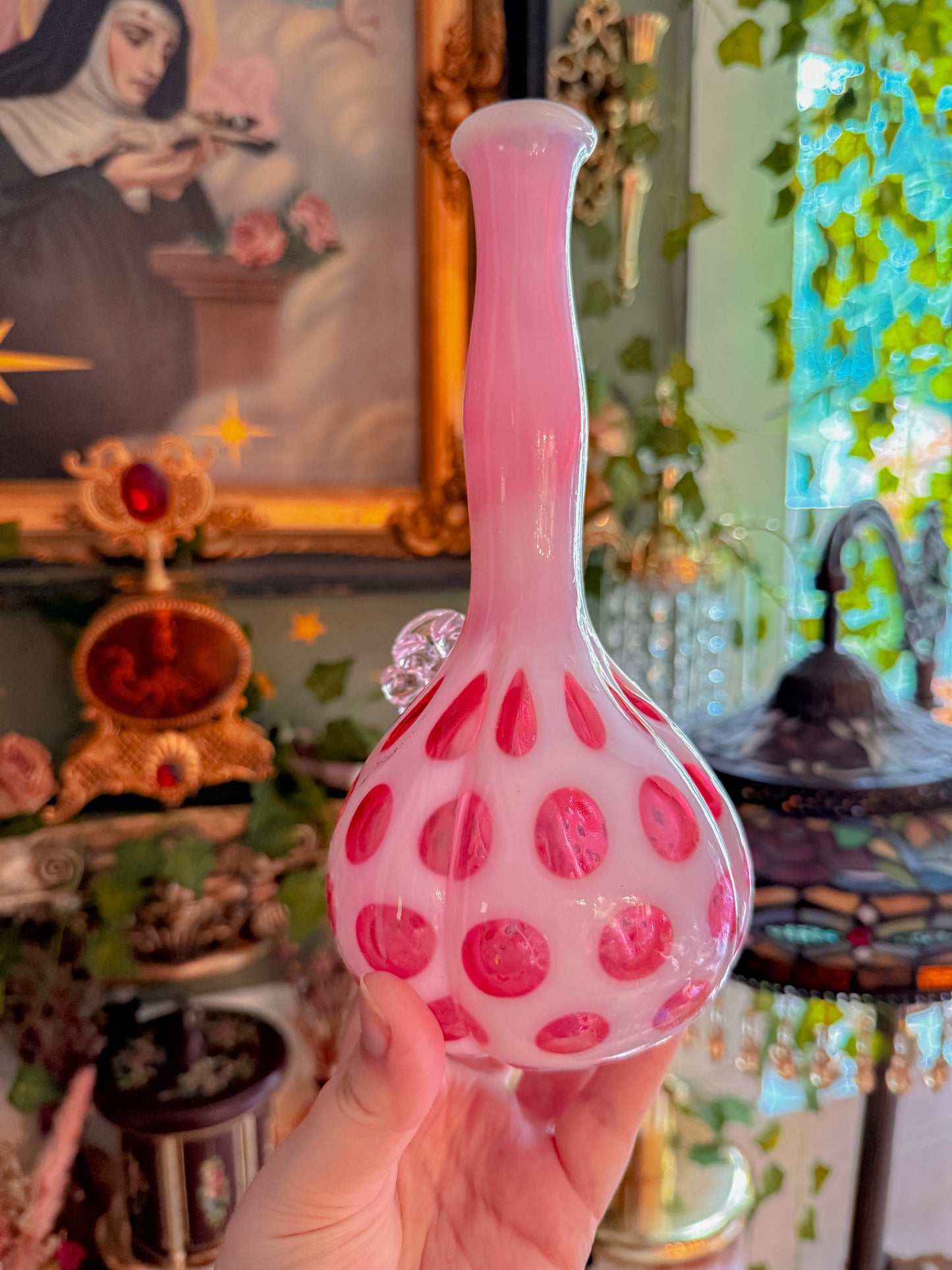 Fenton cranberry coin dot beauty✨