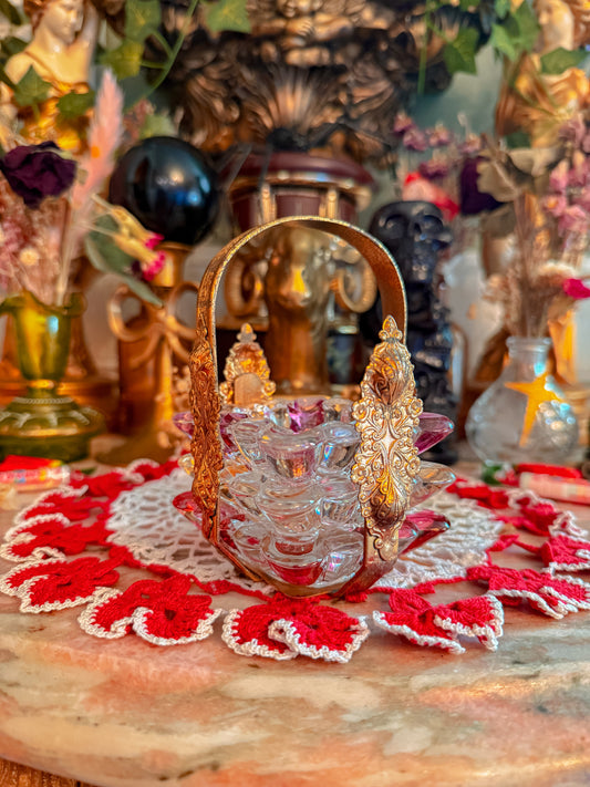 Gilted metal stacked ashtray set✨