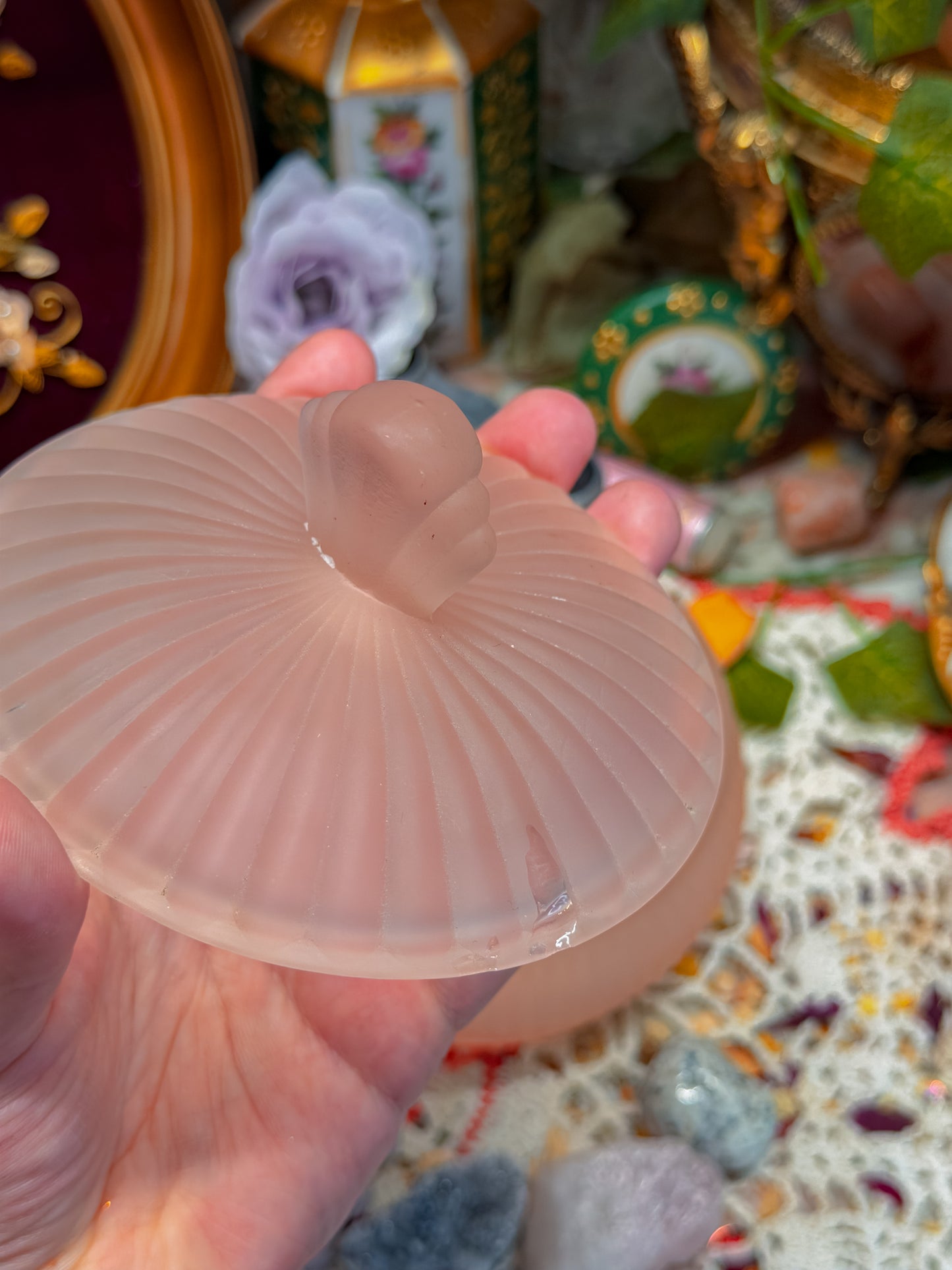 Satin frosted glass stash✨