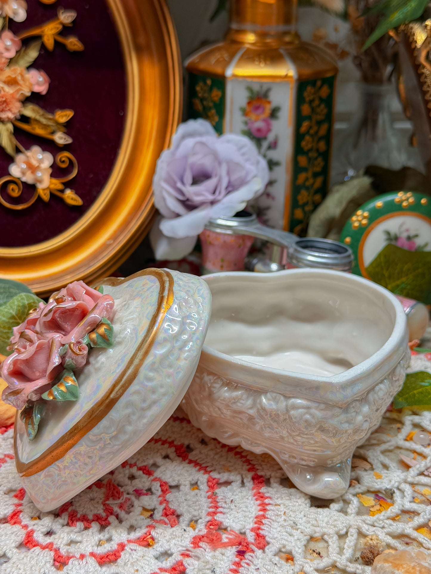 Lusterware 3D floral heart stash✨✨