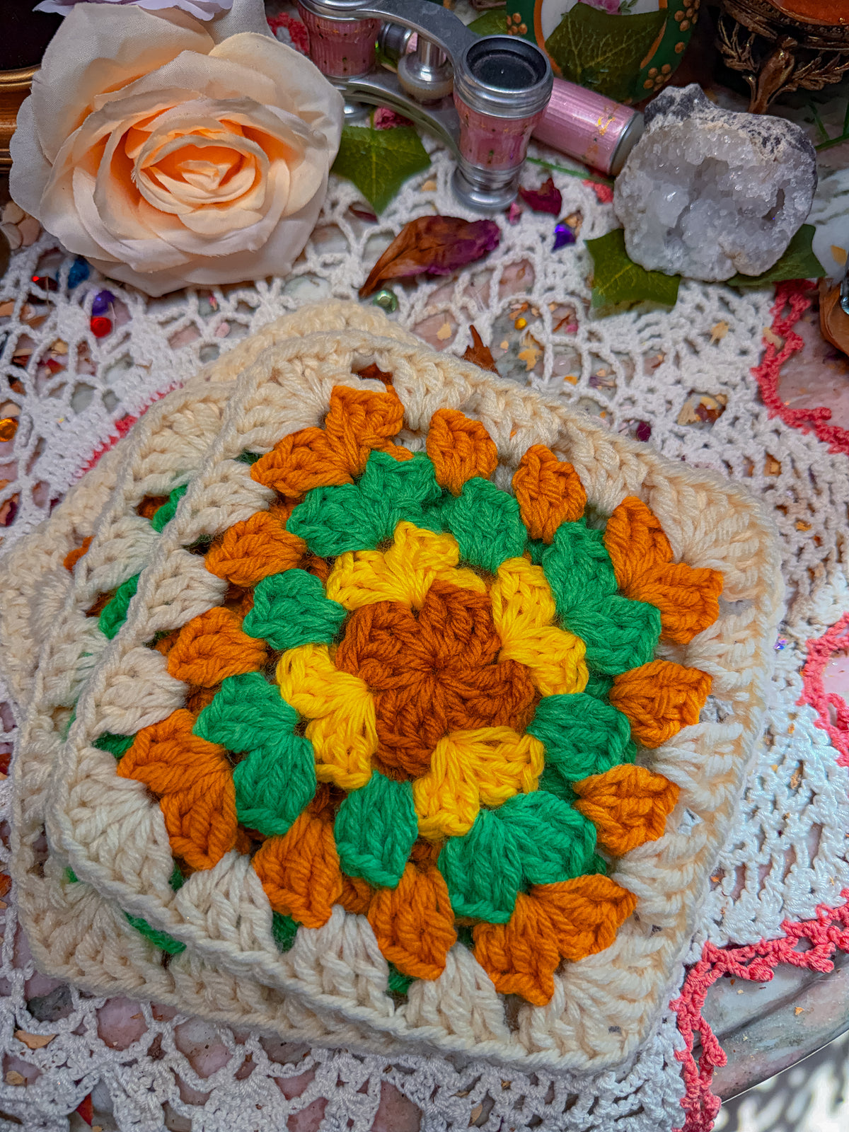 Hand made crochet pot holders✨