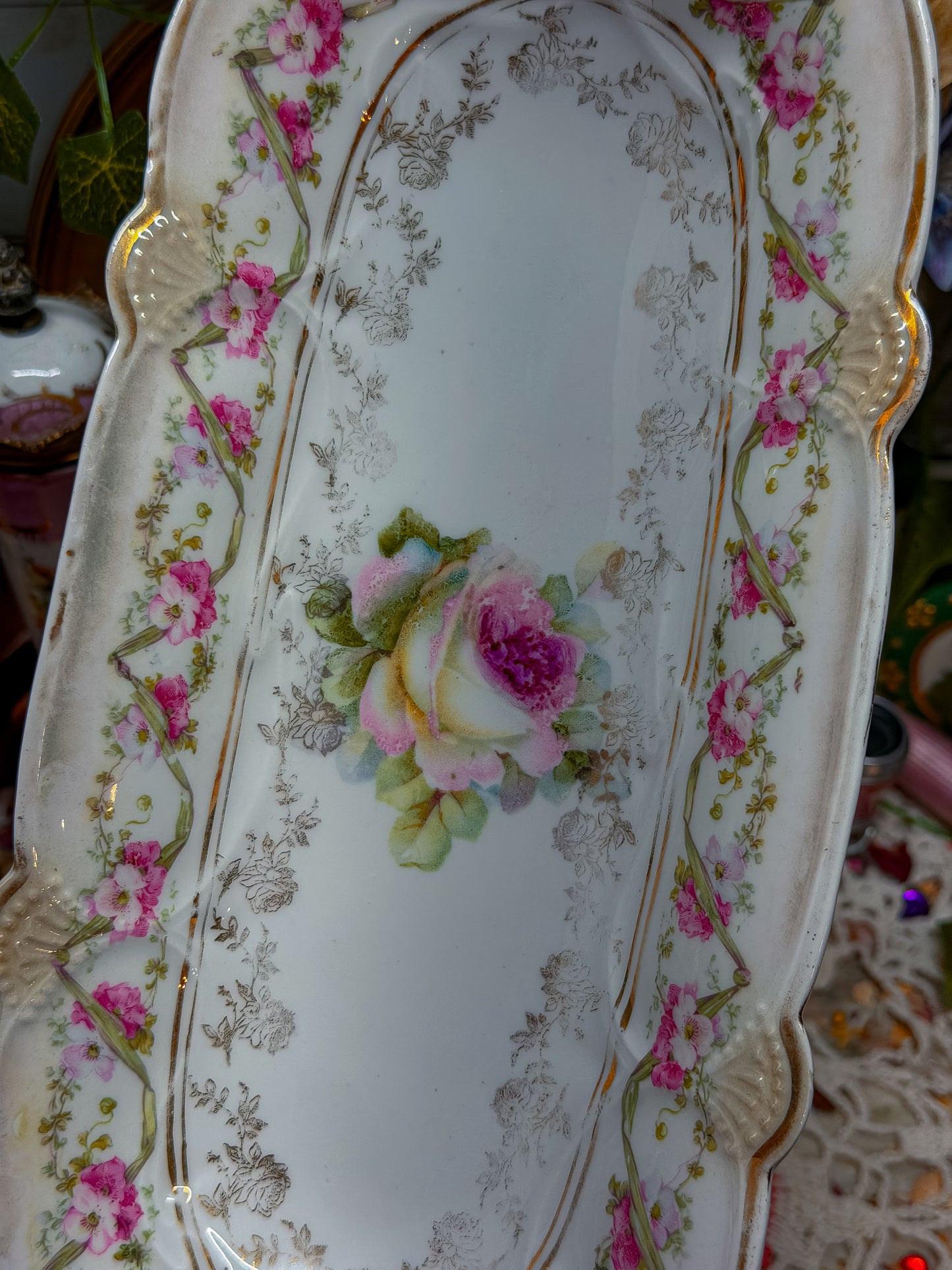 German Floral rolling tray✨