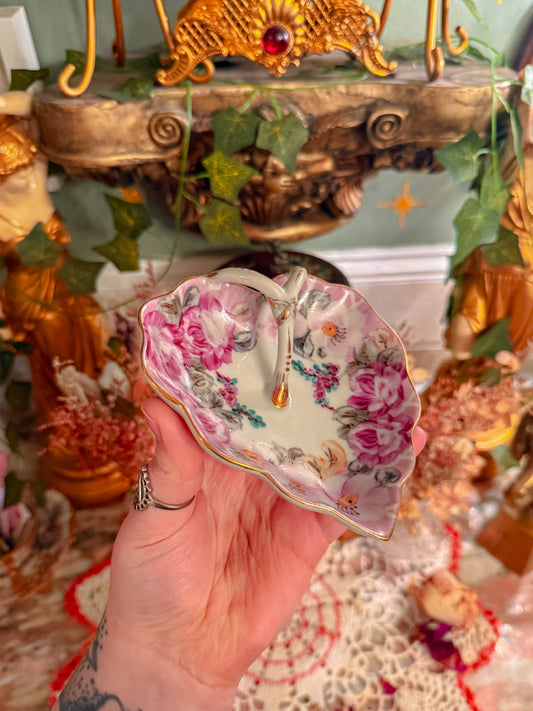 Heart hand painted ashtray