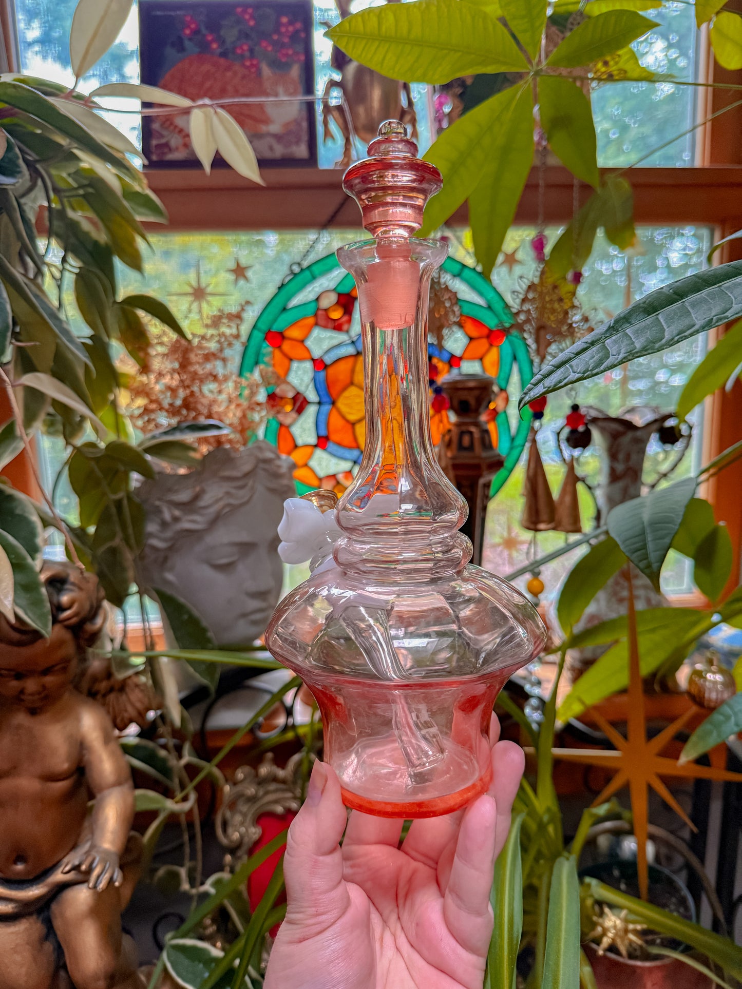 Pink depression glass set✨