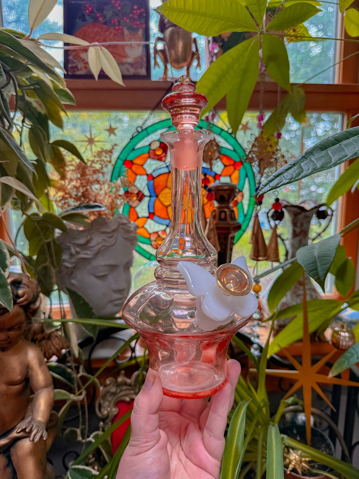 Pink depression glass set✨