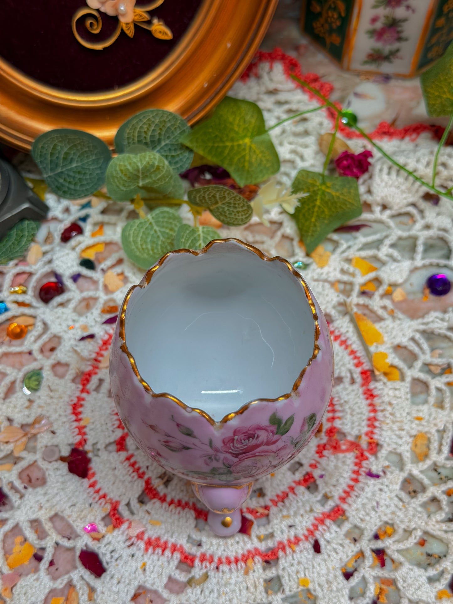 Lefton floral egg✨