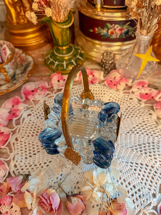 Stacked ashtray in brass holder✨