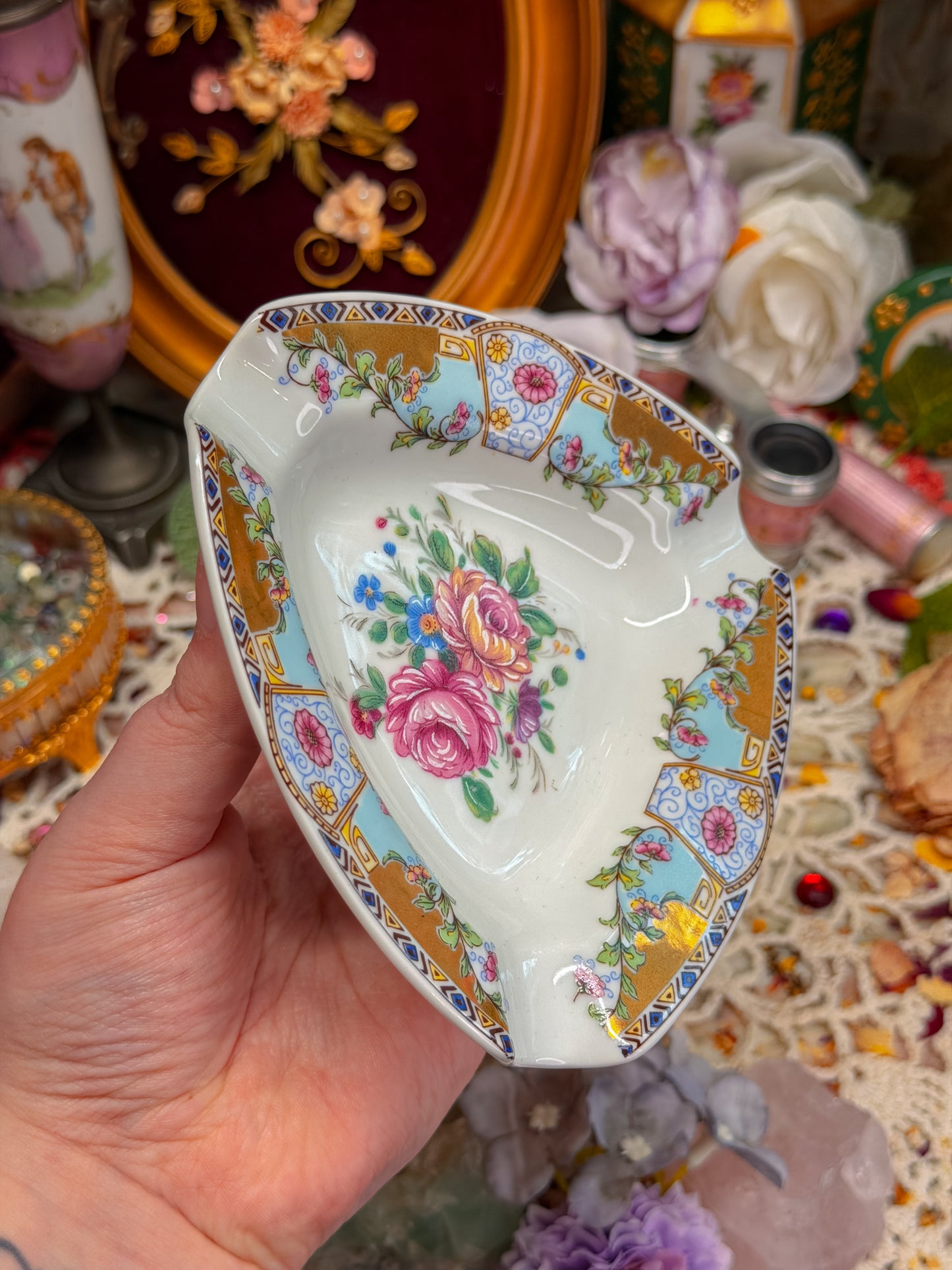 Limoges floral ashtray✨