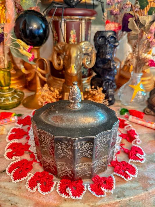 Godinger silver plate velvet lined stash✨