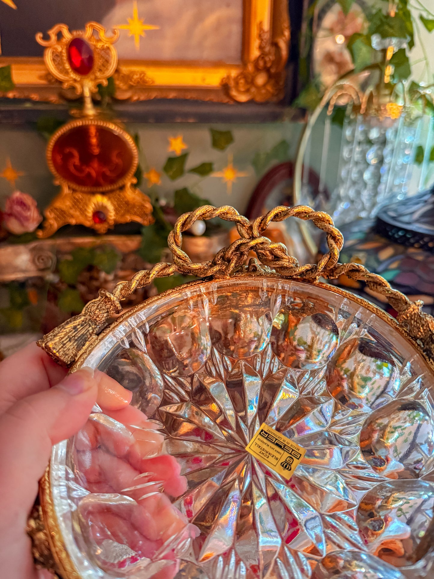 Crystal gilded ashtray✨