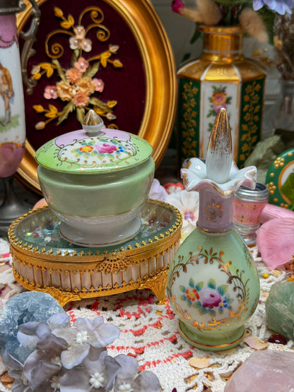 Floral Ardalt pipe and stash jar set✨