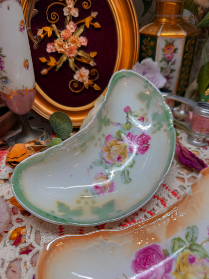 Lusterware German Floral stacked ashtrays✨