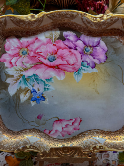 Moriage Nippon floral rolling tray✨