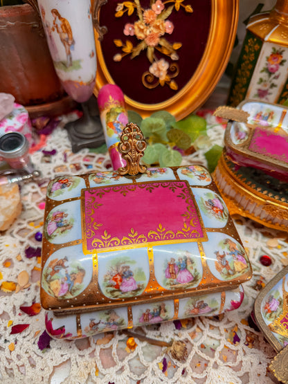 French Limoges handled stash and ashtrays set✨