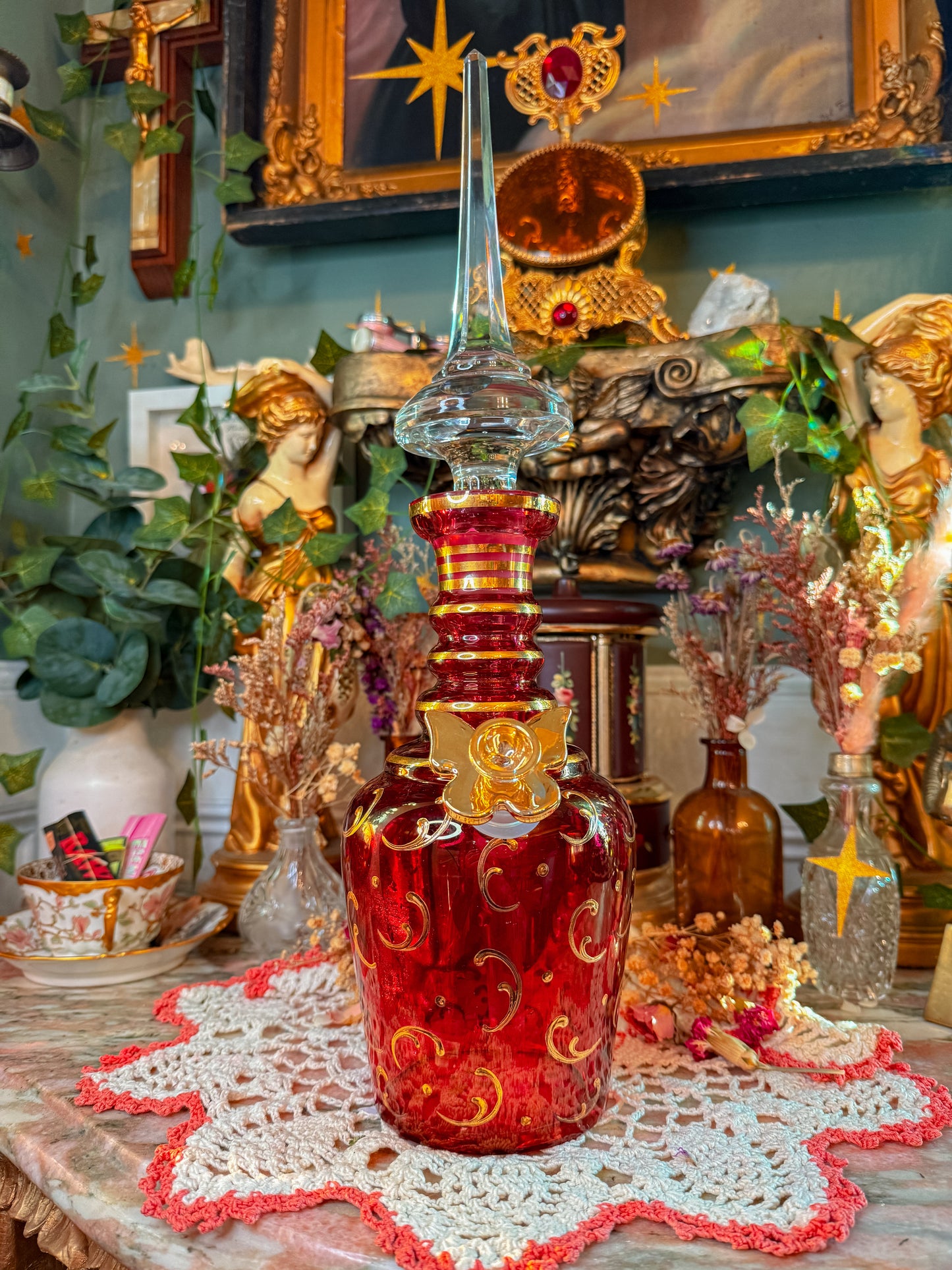 Royal Bohemian red glass✨