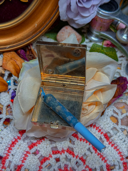 Silent butler Pocket ashtray with colored gemstones and rhinestones✨