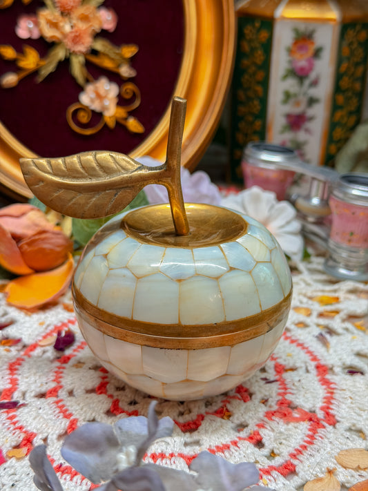 Mother Of Pearl/brass apple stash✨