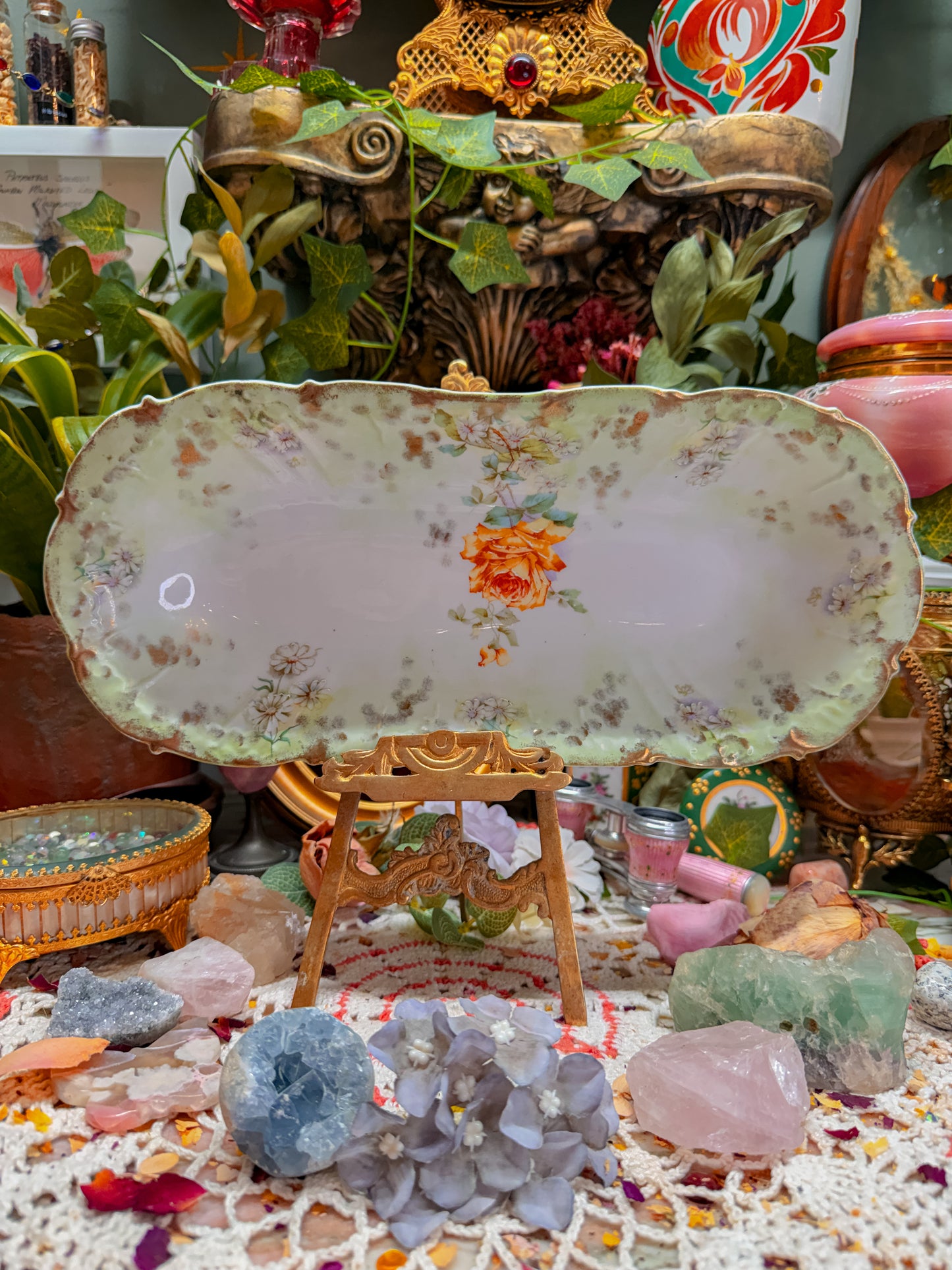 German Floral rolling tray✨