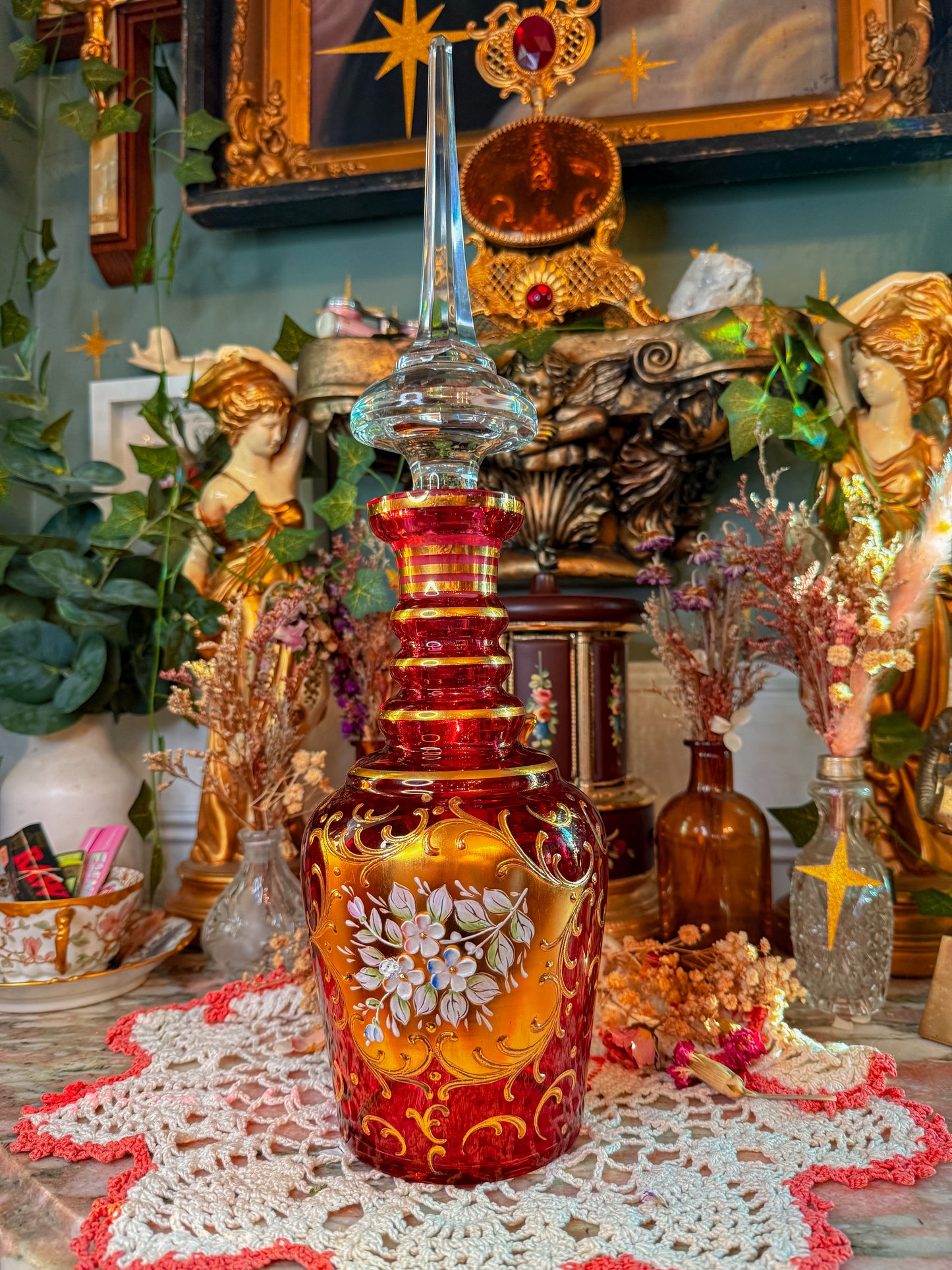 Royal Bohemian red glass✨