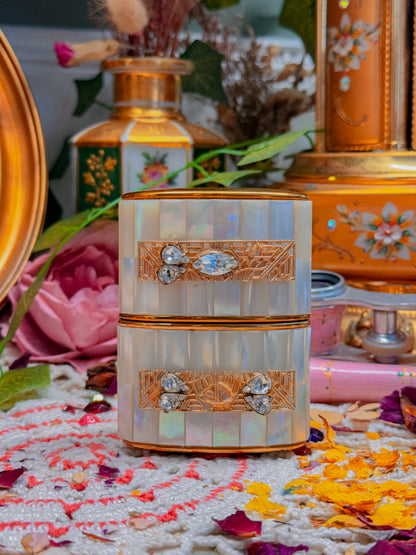 Brass and mother of pearl cigarette case/holder✨