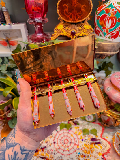 Jeweled brass cigarette case✨