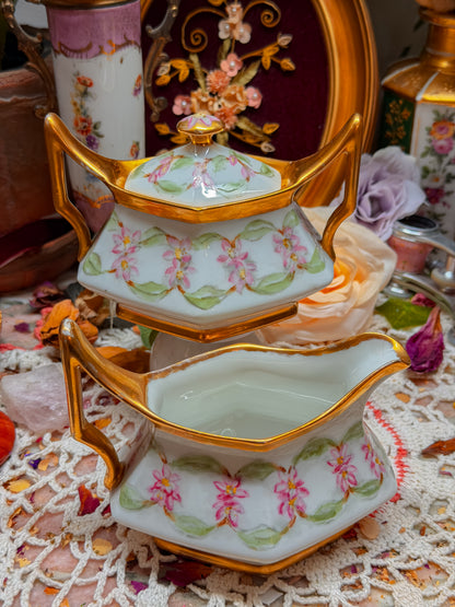 Limoges French floral stash & ashtray✨