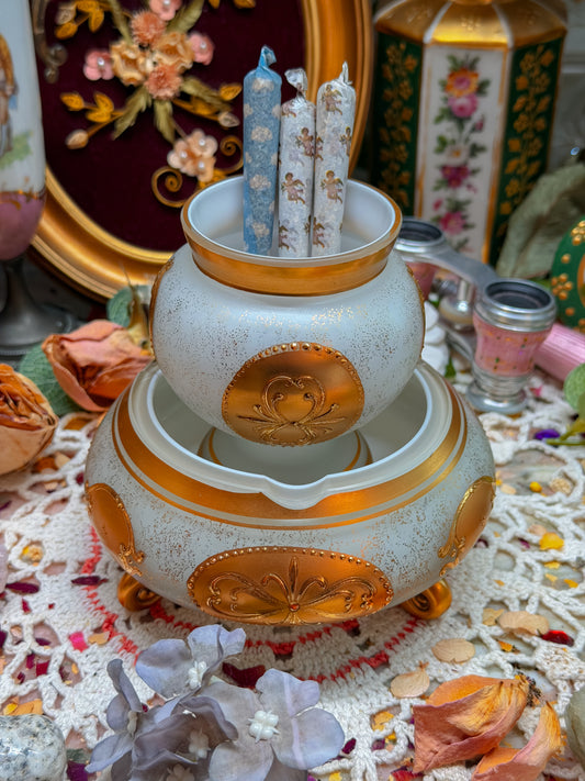 Frosted Satin glass ashtray/j holder✨