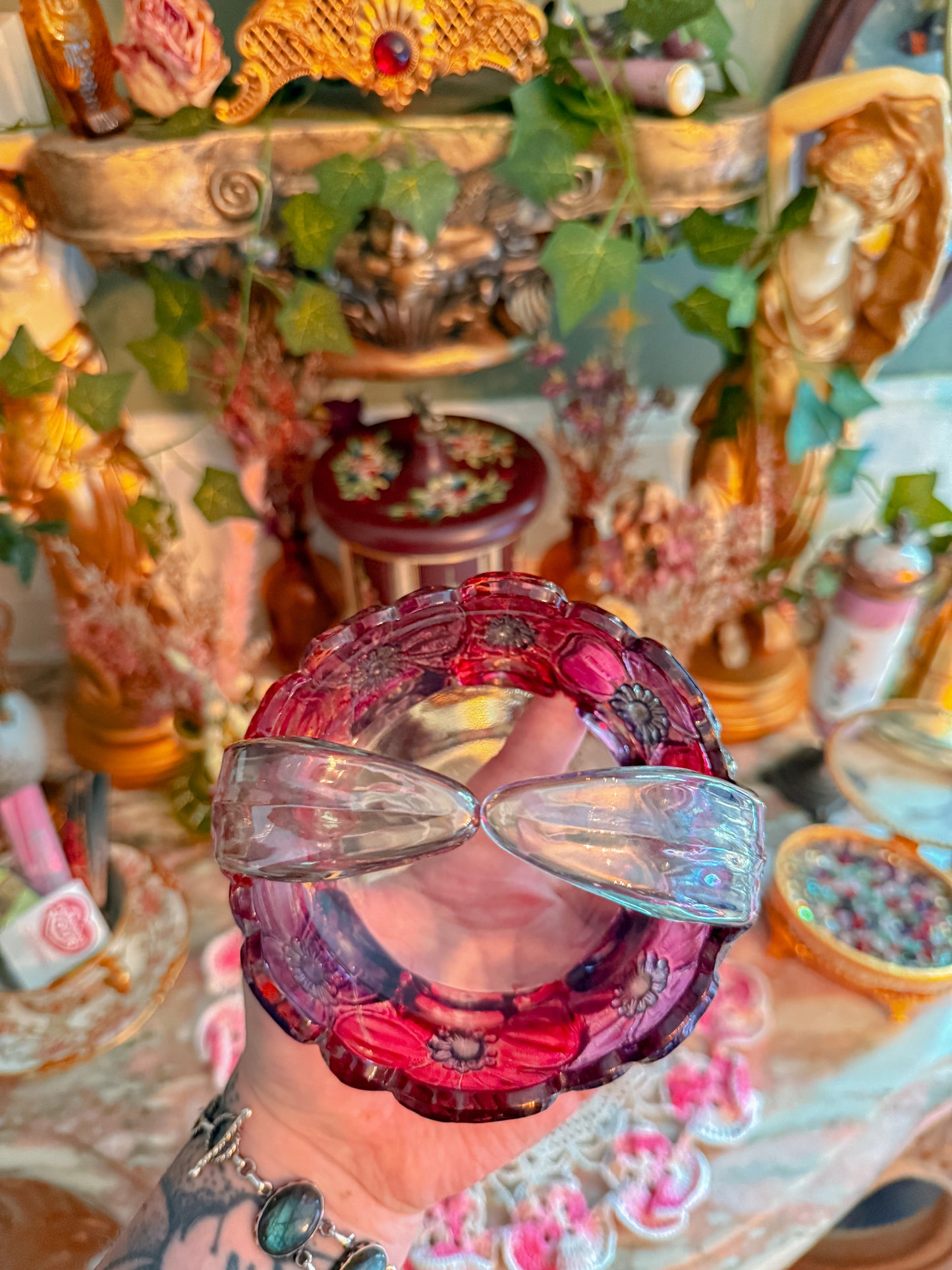 Floral handled ashtray✨