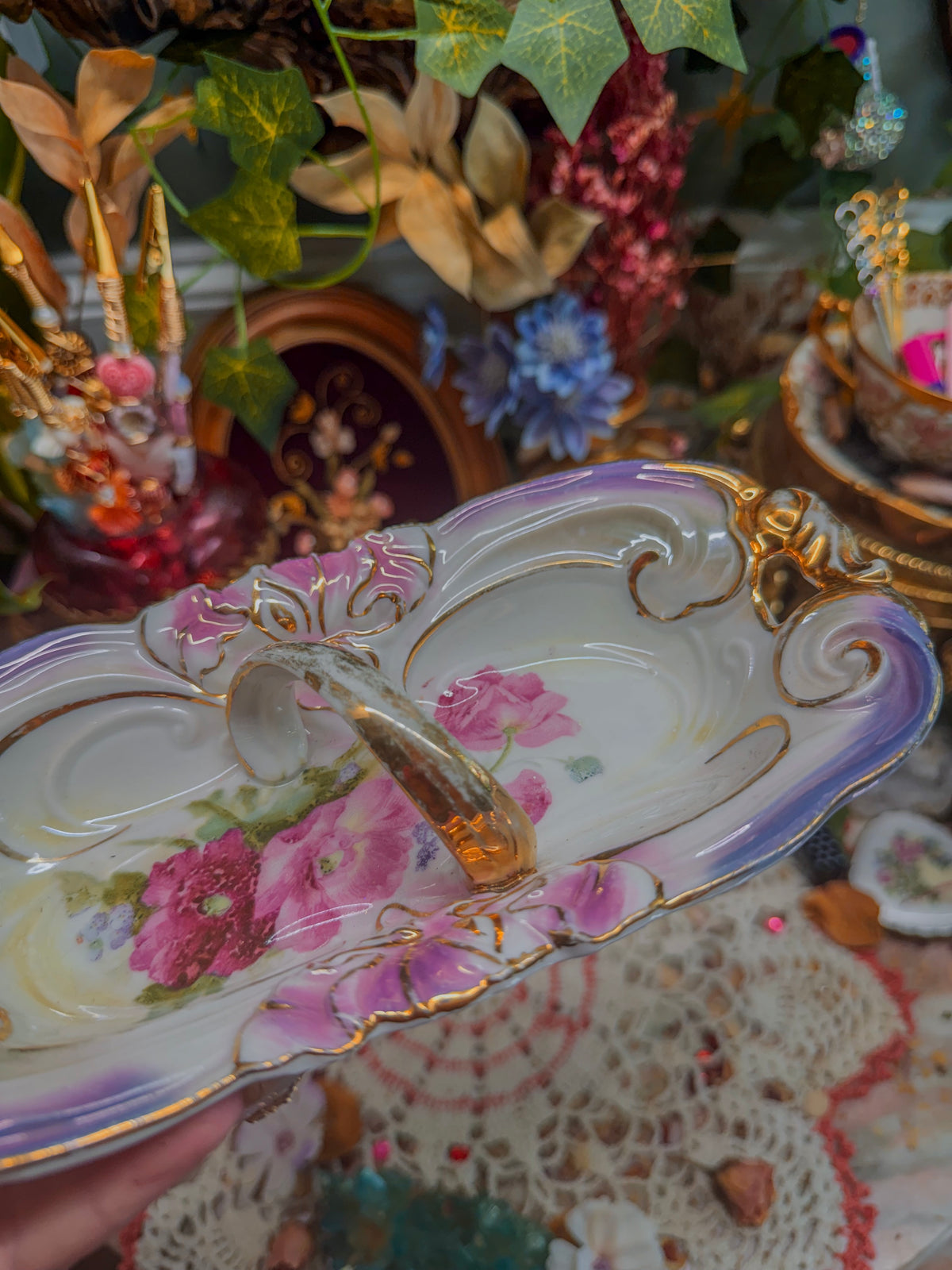 Austrian floral ashtray✨