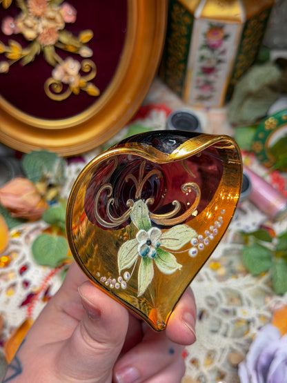 24k Murano heart ashtray✨
