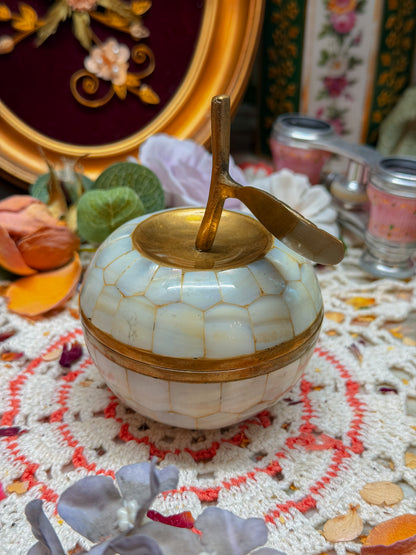 Mother Of Pearl/brass apple stash✨