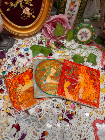 porcelain art nouveau coasters✨