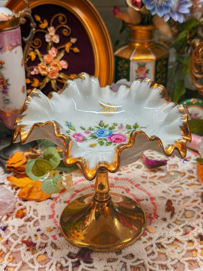 Floral pedestal ashtray✨
