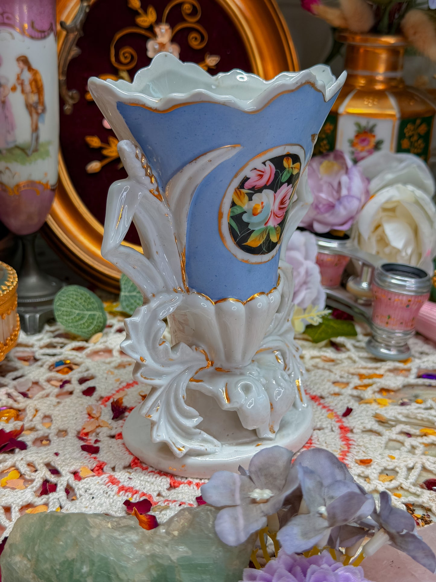 Standing floral ashtray✨