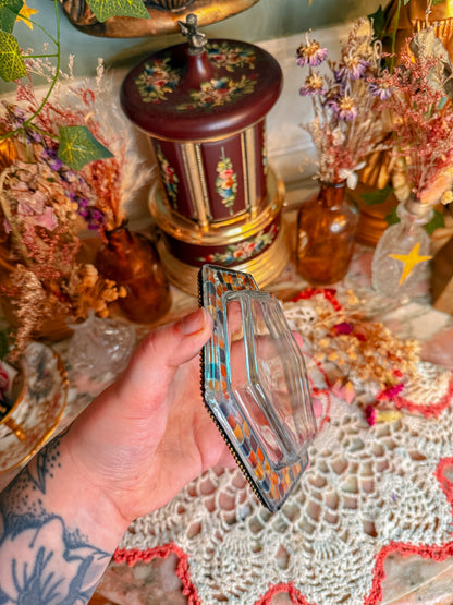 Cut glass/art glass ashtray✨