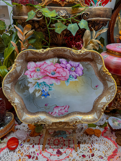 Moriage Nippon floral rolling tray✨