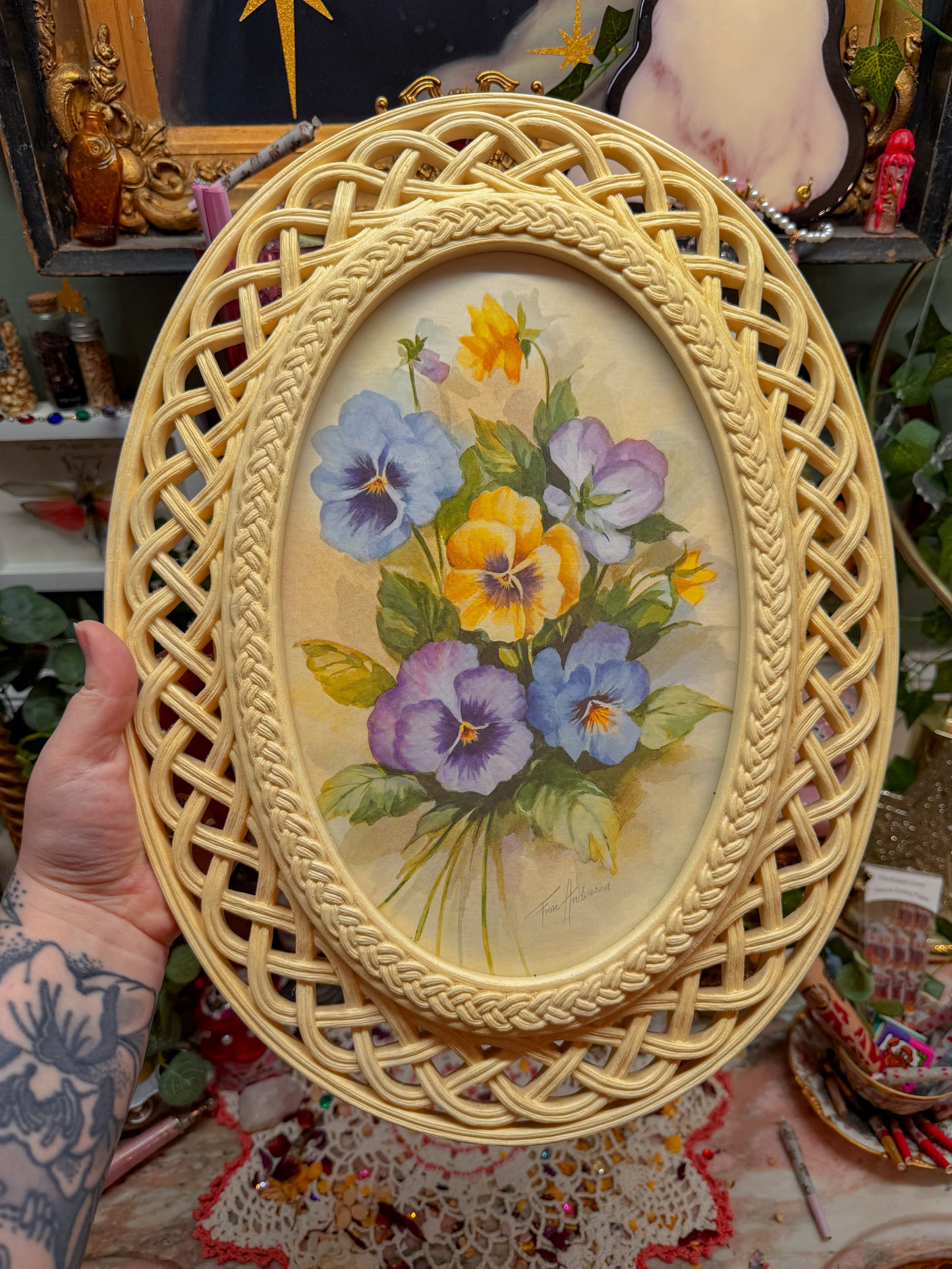 Homco watercolor floral wall art✨