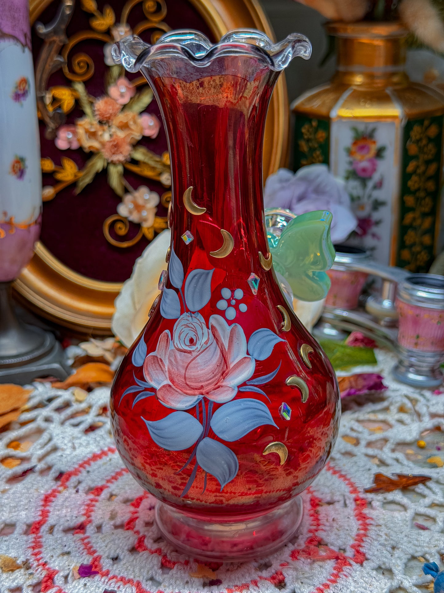 Westmoreland floral bong with add ons✨