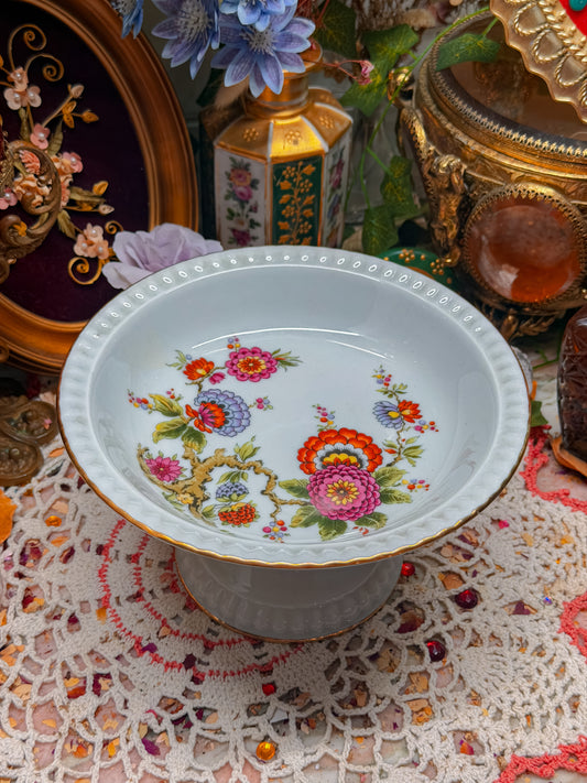 Floral Pedestal ashtray/tray✨
