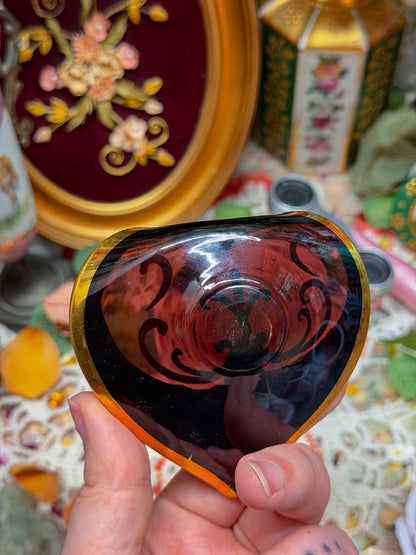 24k Murano heart ashtray✨
