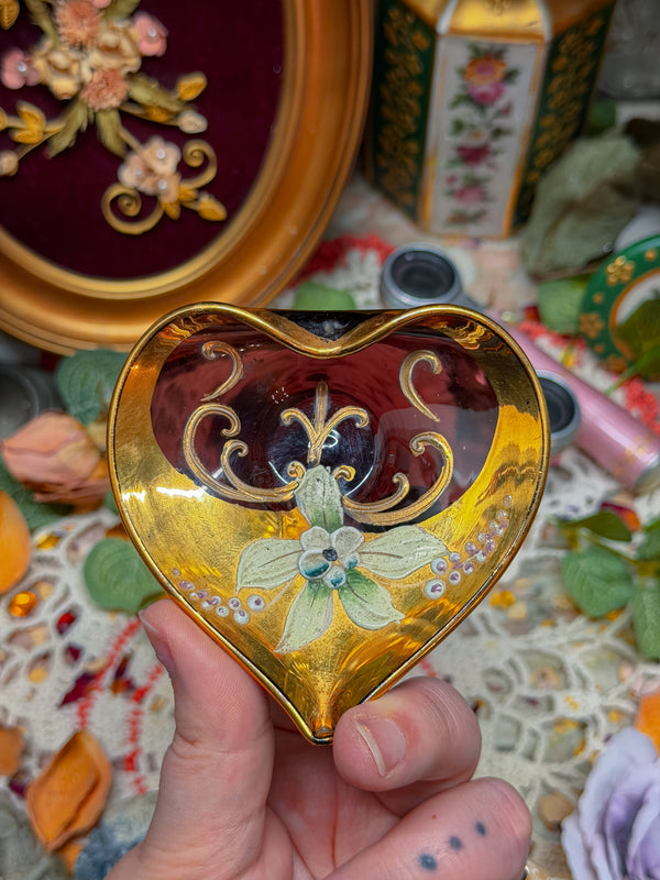 24k Murano heart ashtray✨
