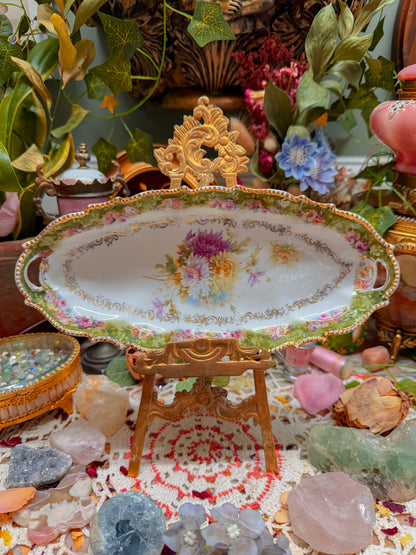 Royal saxe floral rolling tray✨