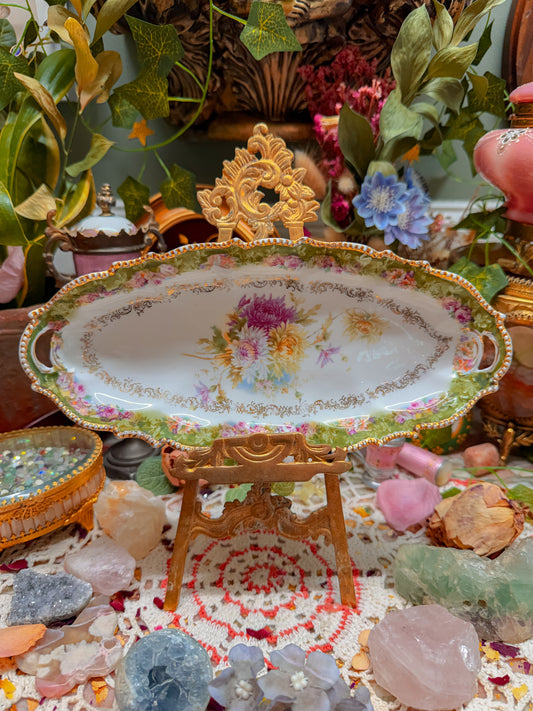 Royal saxe floral rolling tray✨