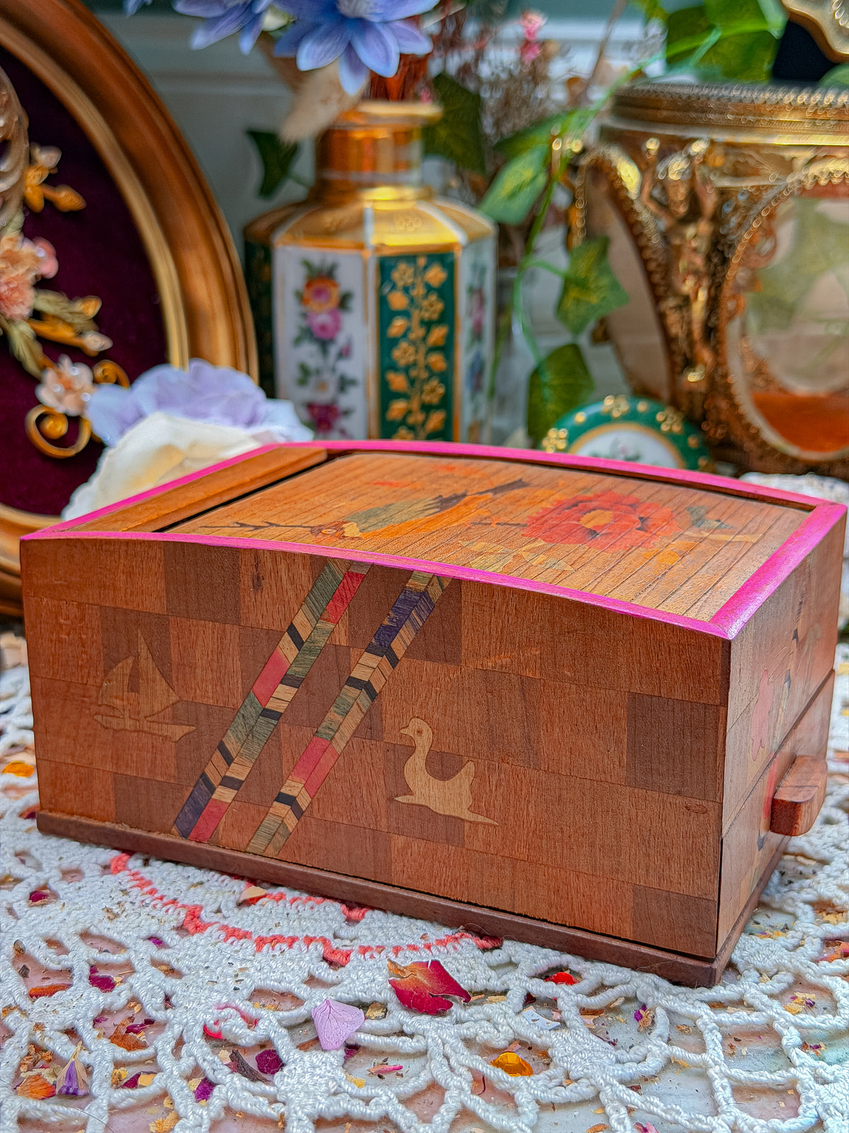 Wooden sliding cigarette box/stash✨