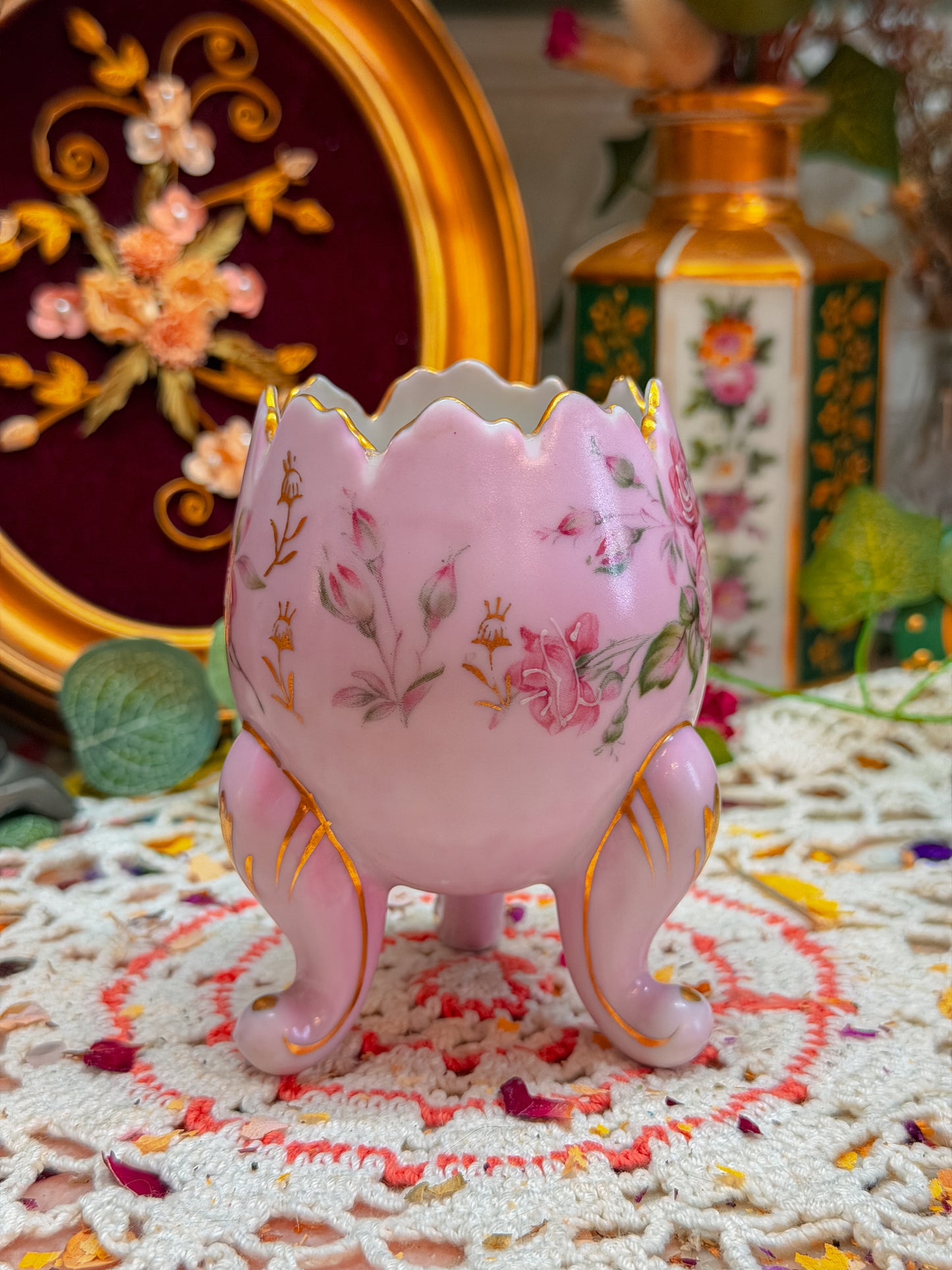 Lefton floral egg✨